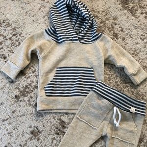 Lulu and Roo Hooded Sweatshirt and pant set sz 0-3